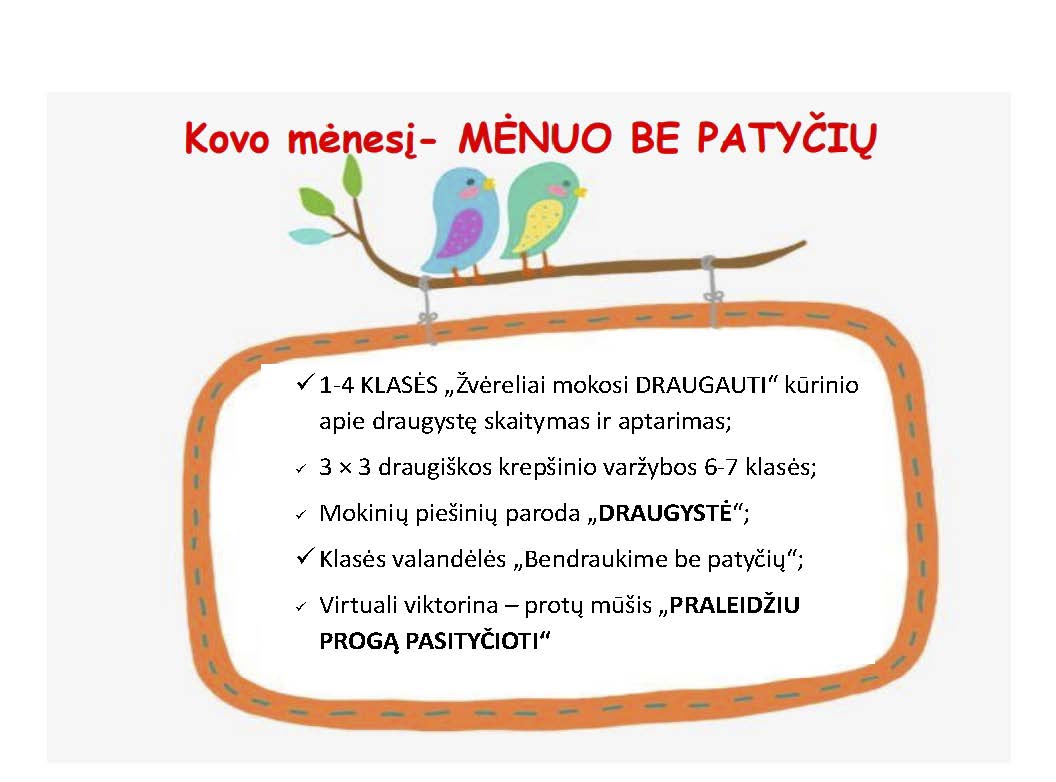 Kovo menuo be patyciu